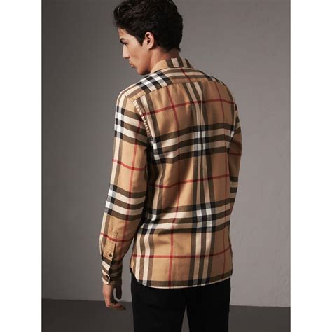 burberry men shirts online|Burberry flannel shirt men's.